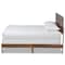 Baxton Studio Anthony Walnut Wood Queen Size Panel Bed 167-10724 - alternate 6
